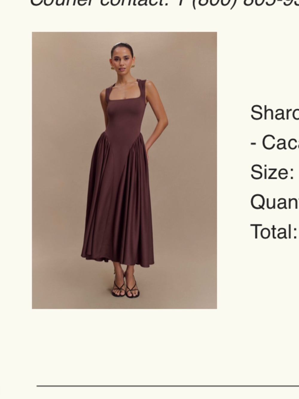 Meshki Sleeveless Maxi Dress in Deep Brown - Picture 3 of 3